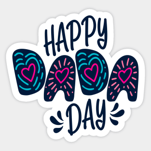 Happy Dada Day Happy Father's Day Typography Sticker